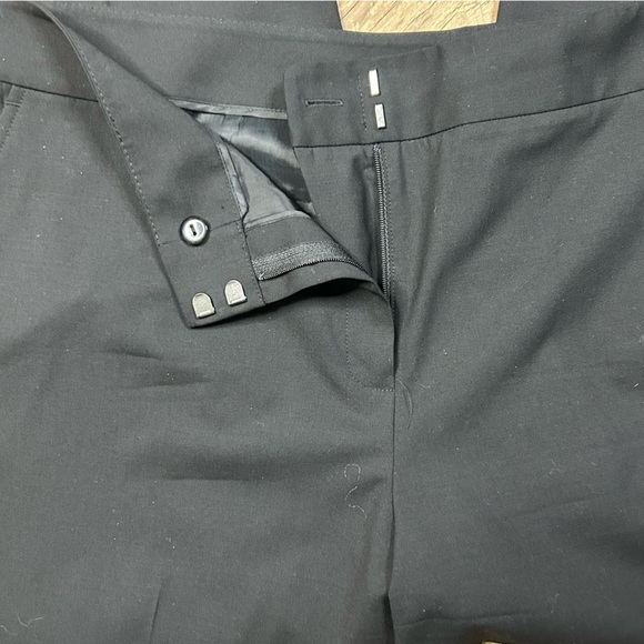 Lafayette 148 New York Black Wool Blend Wide Leg Pants Capsule Wardrobe - Picture 11 of 13